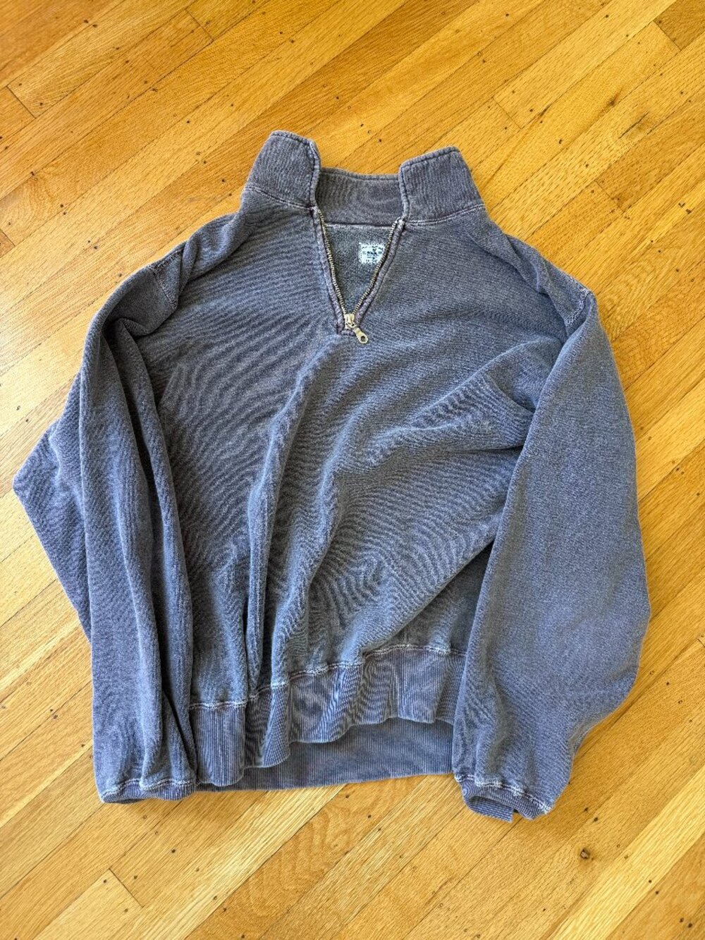 Atlantic Rancher Hudson Canyon 1/4 Zip 100% Cotton Pullover - L - Grey